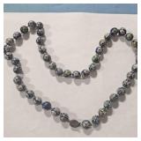 Vintage Cloisonne Knotted Bead Necklace