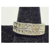 2 Channel Eternity band Rings, size in pictures