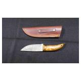 Drop Point Knife With Sheath