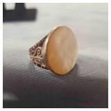 Silver 925 Nickel Free Mother of Pearl Ring