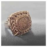 Silver Cocktail Ring-marked 750 & 925