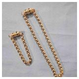 Vintage Gold tone Necklace & Bracelet-click