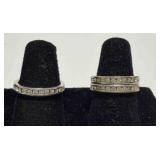 3 Channel Eternity Rings size 6.5