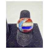 Sterling Silver 925 Domed Ring Inlay