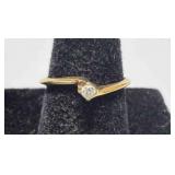 10K Diamond Promise Ring size 6, tested positive