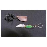 Miniature Skinner Knife With Sheath & Keychain