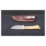 Drop Point Knife With Sheath