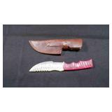 Straight Back Knife With Sheath