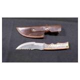 Straight Back Knife With Sheath