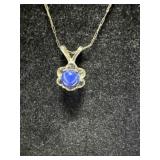 10K white gold Blue Star Sapphire? Necklace