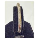Silver Native American Markings Cuff Bracelet