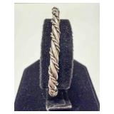 Silver Twisted Rope Cuff Bracelet-no markings