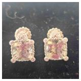 Judith Ripka Sterling Silver CZ Earrings