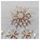 Jacmel Jewelry Silver CZ Snowflake brooch