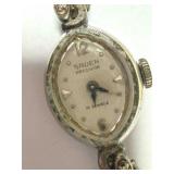 14K Diamond Gruen Watch 17 Jewels Precision