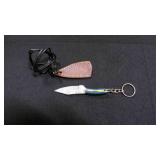 Miniature Modified Knife With Sheath & Keychain