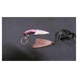 Miniature Fixed-Blade Knife With Sheath & Keychain