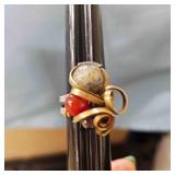 Ring w/Polished Stones-not marked 928