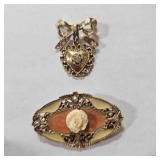 2 Brooches 1928 Jewelry Company