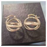 Silver Round Hoop earrings-not marked silver