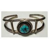 Silver Turquoise Cuff bracelet-not marked but
