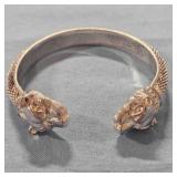 Silver tone? Cuff Bracelet w/animal head