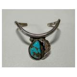 Sterling Turquoise Clamp Bracelet Native American
