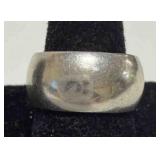 Wide Band Sterling Silver Ring