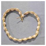 Pearl Choker 15" macrame handcrafted pearls