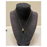 Pearl necklace w/14K Snake chain 15" chain