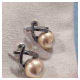 XO Faux Pearl Earrings