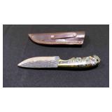 Drop Point Knife With Sheath