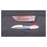 Drop Point Knife With Sheath