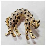 Leopard rhinestones Brooch