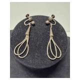 Sterling Screw Back Dangle Earrings