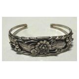 Sterling silver Cuff Bracelet-signed Sterling