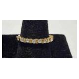 14K gold Half Eternity Ring size 6.5