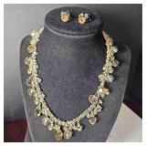 Necklace & Earrings set marked 928 silver chain