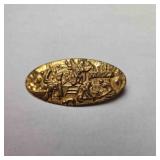 Miriam Haskell Oval gold tone Brooch