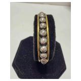 Silver 925 Bead cuff Bracelet-has markings look