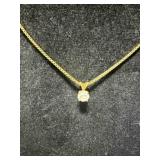 14K Gold Filled 30" chain w/CZ? Drop pendant