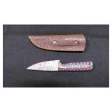 Drop Point Knife With Sheath