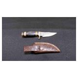 Straight Back Knife With Sheath