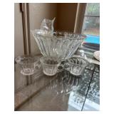 PUNCH BOWL, GLASSES