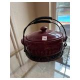 STONEWARE CASSEROLE DISH W/SERVER