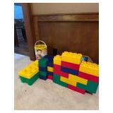 LEGOS - LARGE LEGOS, WOOD BLOCKS