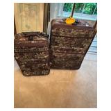 2 - FLORAL PRINT SUIT CASES
