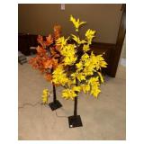 2 - DECORATIVE TREES W/ LIGHTS