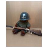 BEAR TROOPER WITH TOY RIFLE