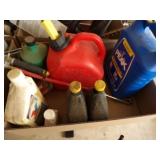 OIL, ANTIFREEZE, GAS CAN, AIR HOSE NOZZLE